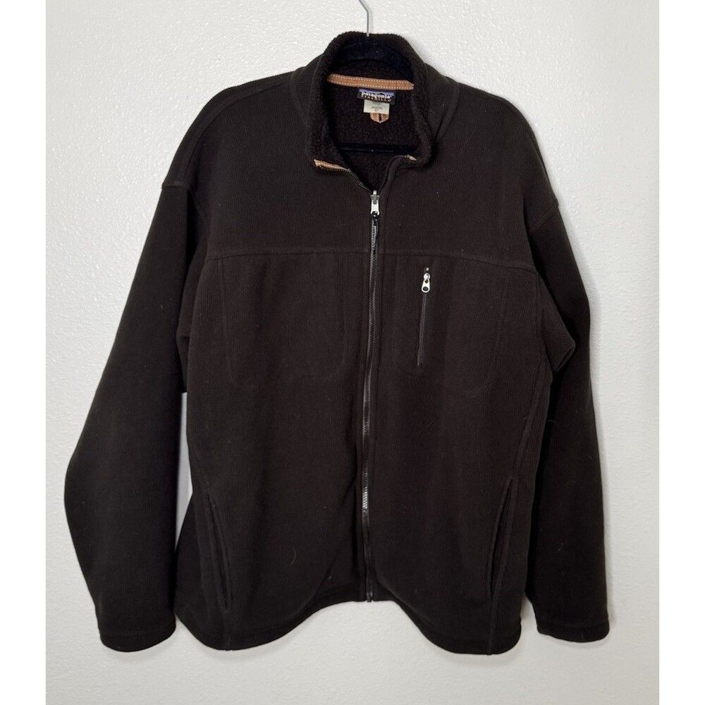 Patagonia Men’s Synchilla   Corded Jacket Brown Fleece Zip Sweatshirt Size XL